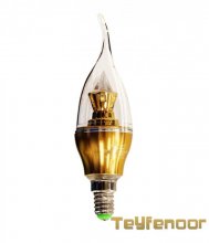 لامپ ال ای دی 5 وات اشکی پایه طلایی EDC